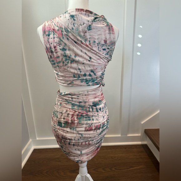 Zara Printed Cut Out Mini Dress - Picture 4 of 6